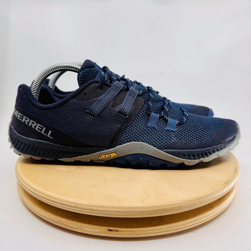 Merrell Trail Glove 6 Shoes Mens 9 Blue Barefoot Trail Running Sneakers - Picture 4 of 8